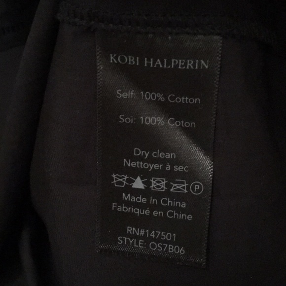 NWT Kobi Halperin Janice Off-the-shoulder Black L - Picture 7 of 7